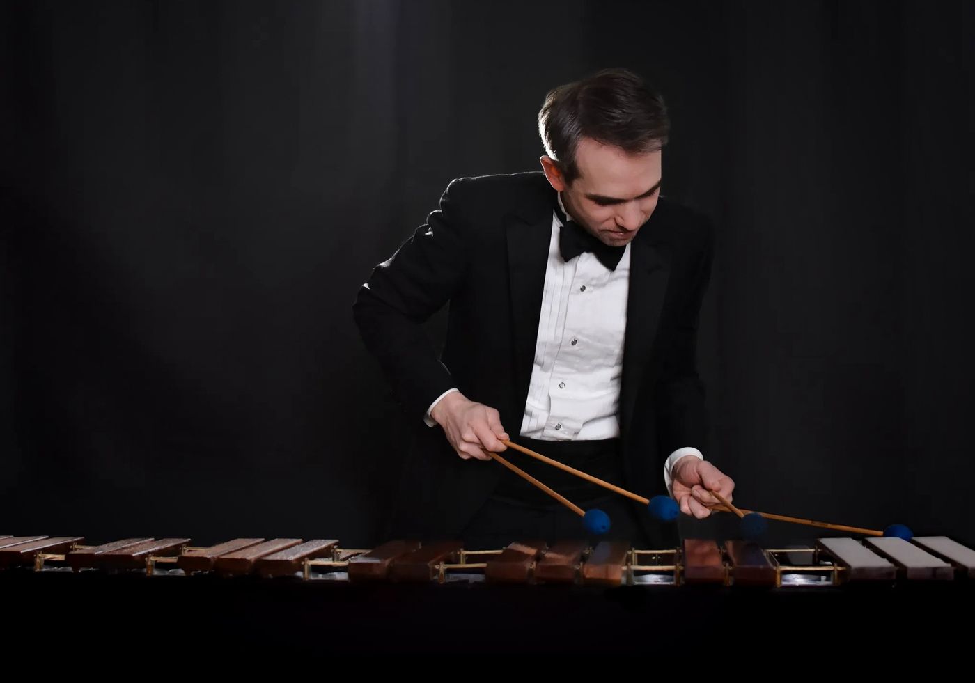 Denny Daugherty playing marimba